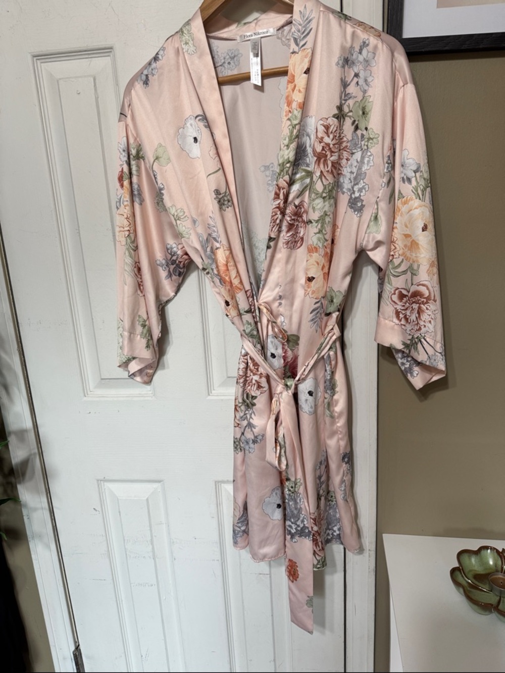 Flora Nikrooz Pink Floral Satin Robe